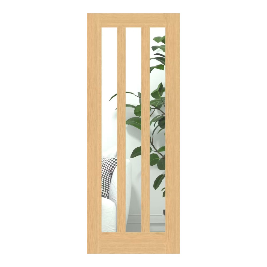 Aston Clear Glass Oak Internal Doors