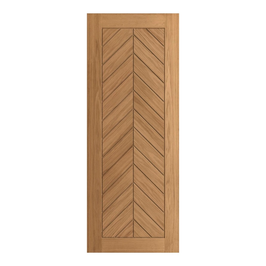 Chevron Oak Pre-finished Door