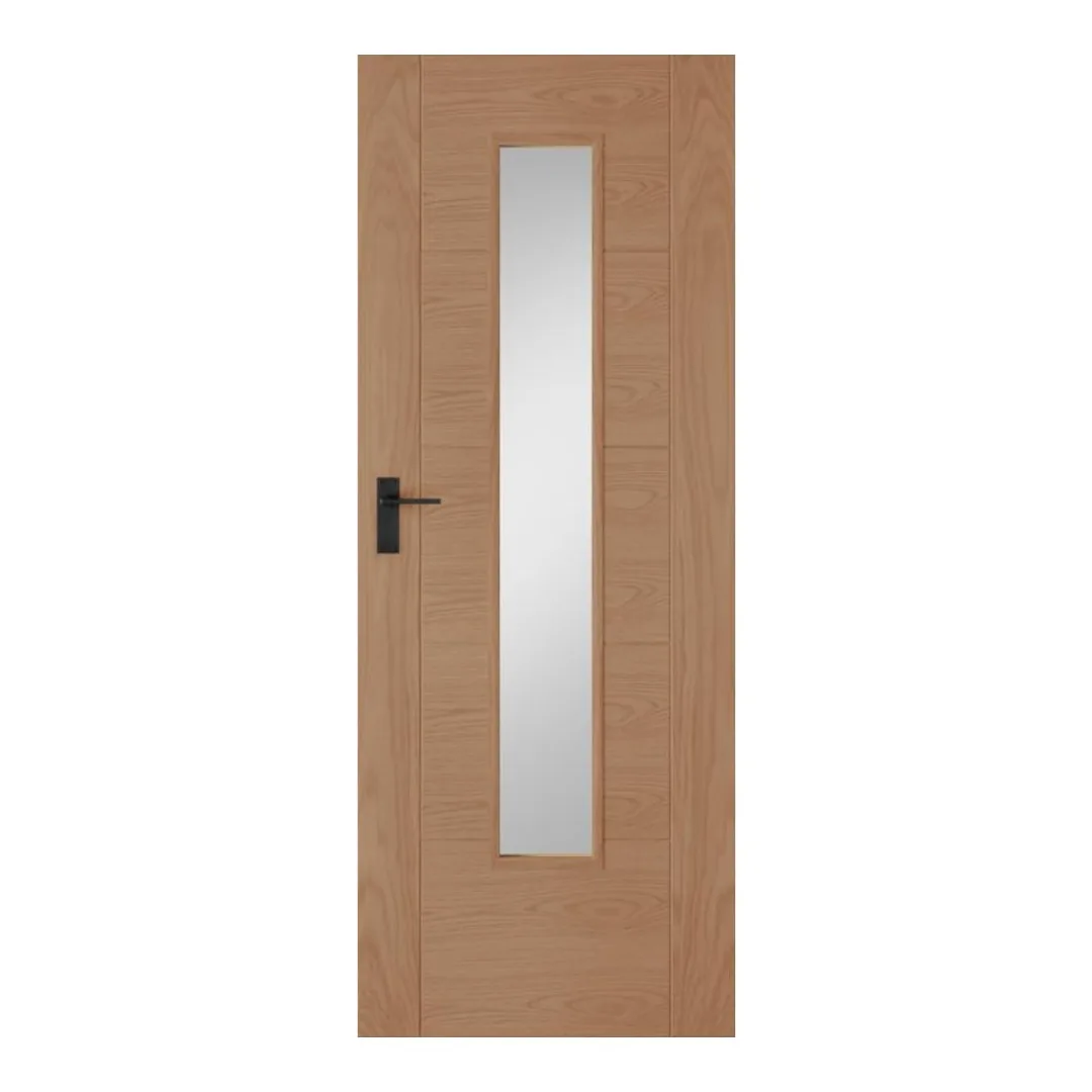 Daytona Oak Pre-finished Clear Glazed Door