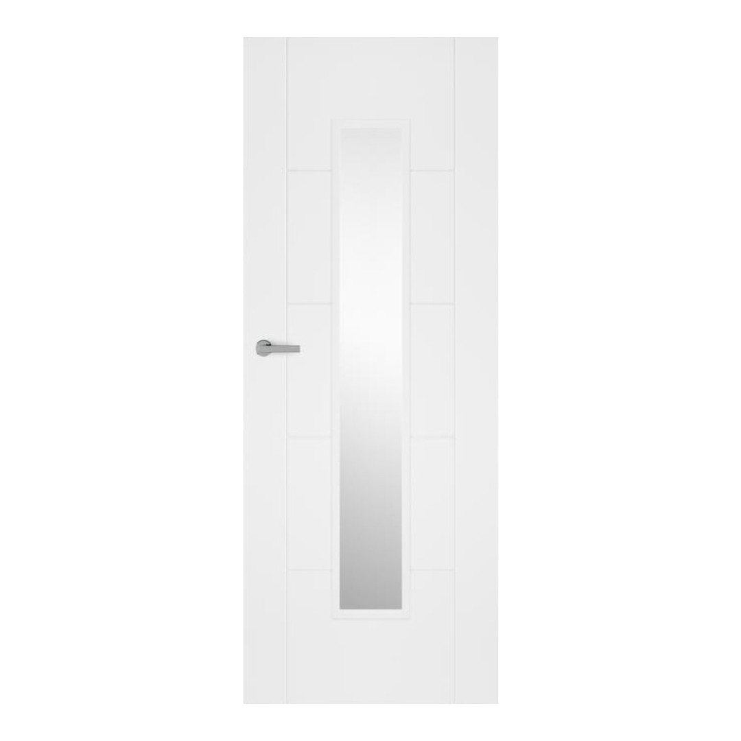 Daytona White Primed Clear Glazed Door