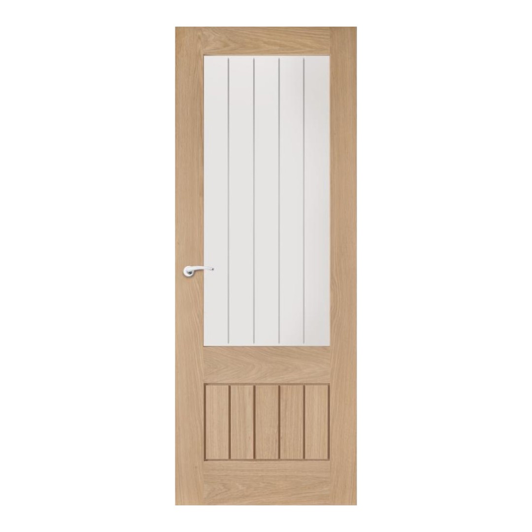 Dordogne Oak Clear Glazed Door