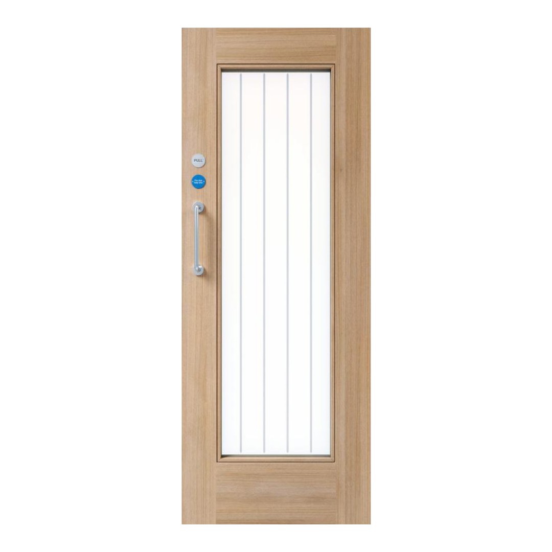 Dordogne Oak Pre-Finished Clear Glazed FD30 Fire Door