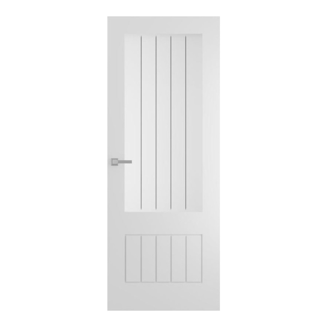 Dordogne White Primed Clear Glazed Door