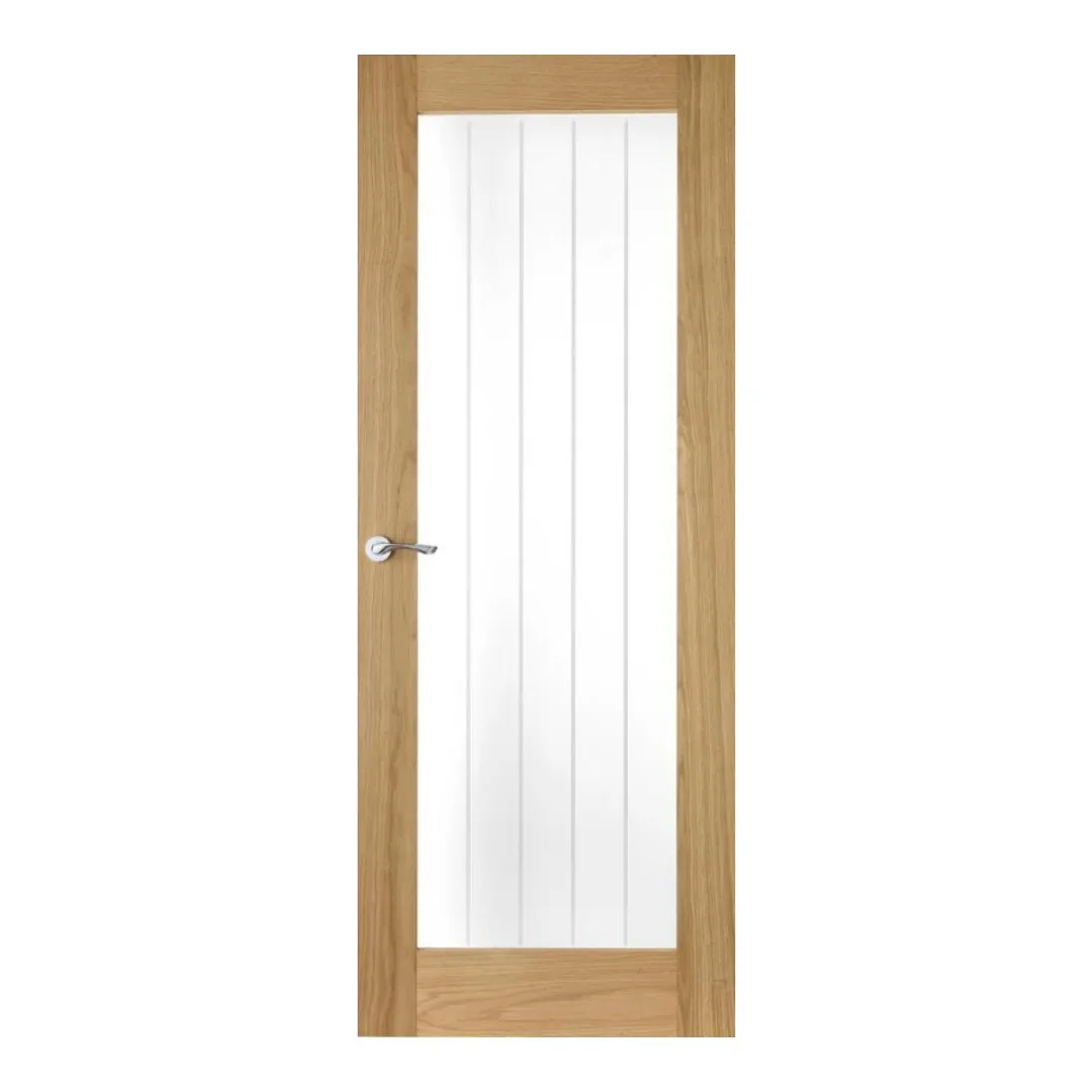 Genoa Oak Pre-Finished Clear Glazed Door