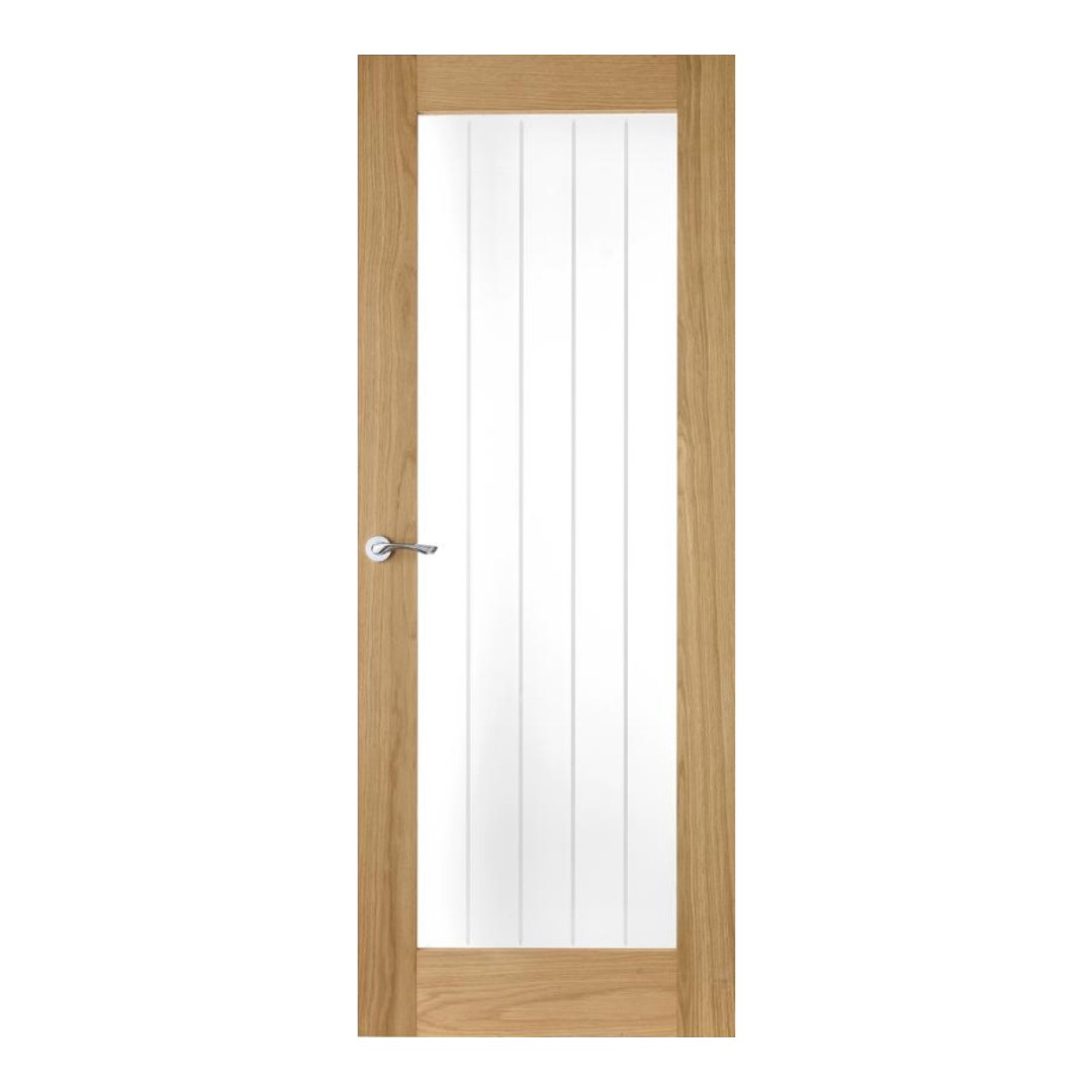 Genoa Oak Pre-Finished Clear Glazed Door