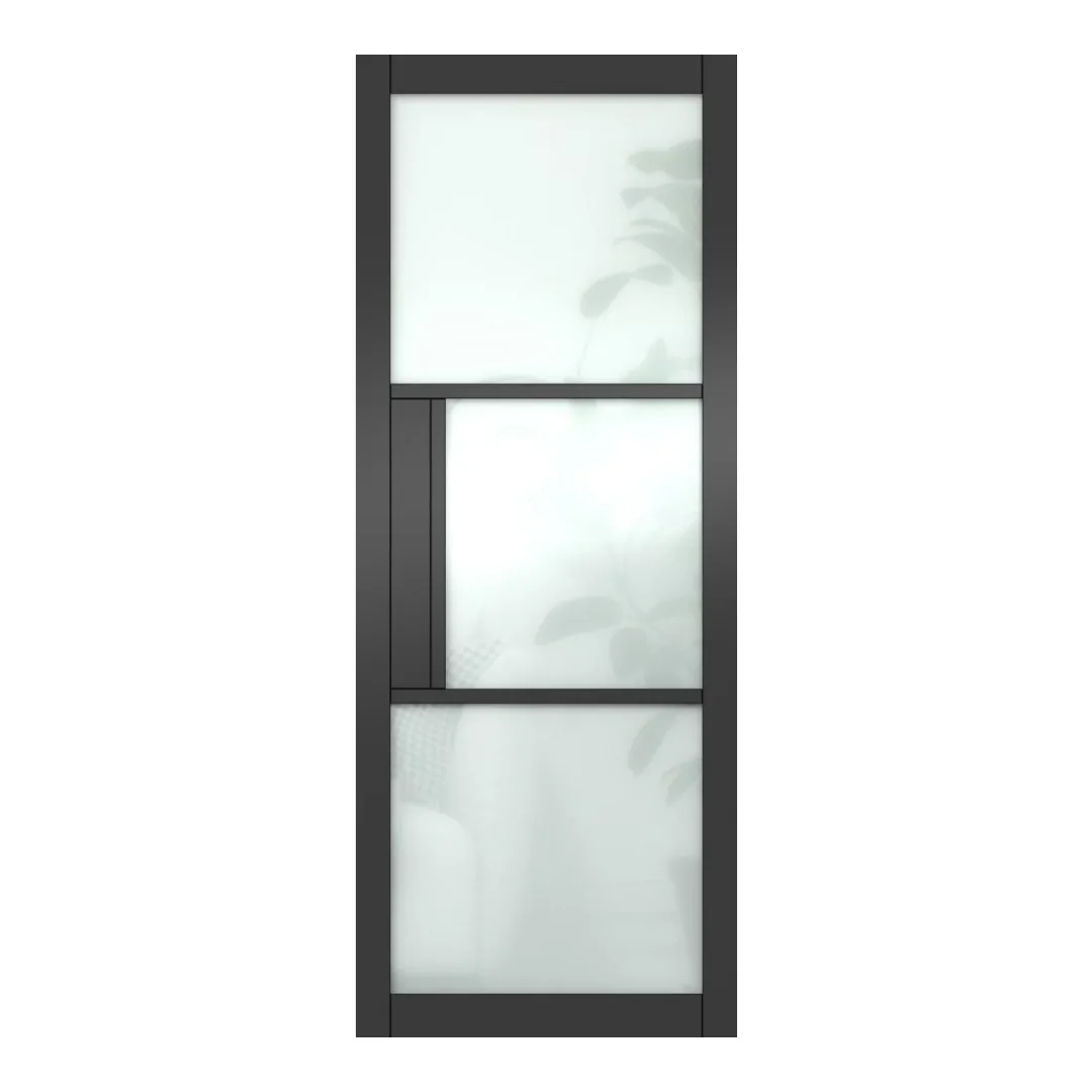 Heritage Black Frosted Glazed Doors