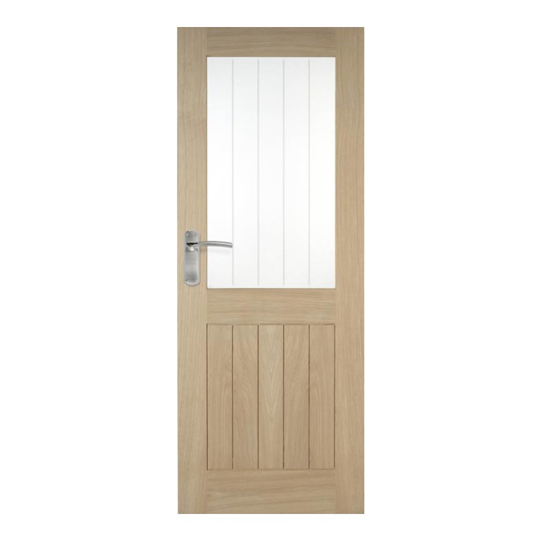 Holdenby Oak Clear Glazed Door
