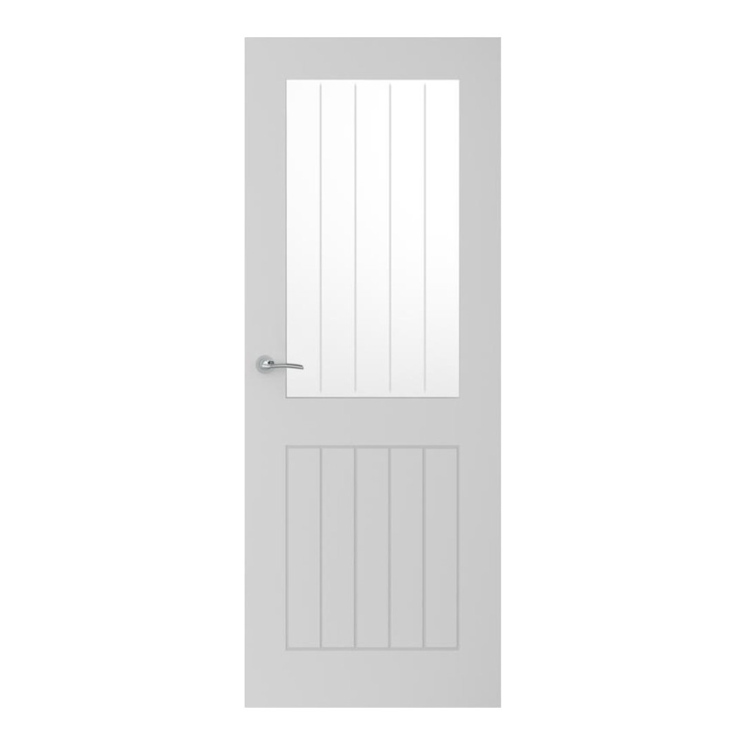 Holdenby White Primed Clear Glazed Door