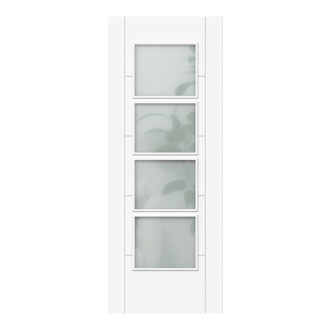 Iseo White 4 Light Frosted Glazed Prefinished Internal Doors