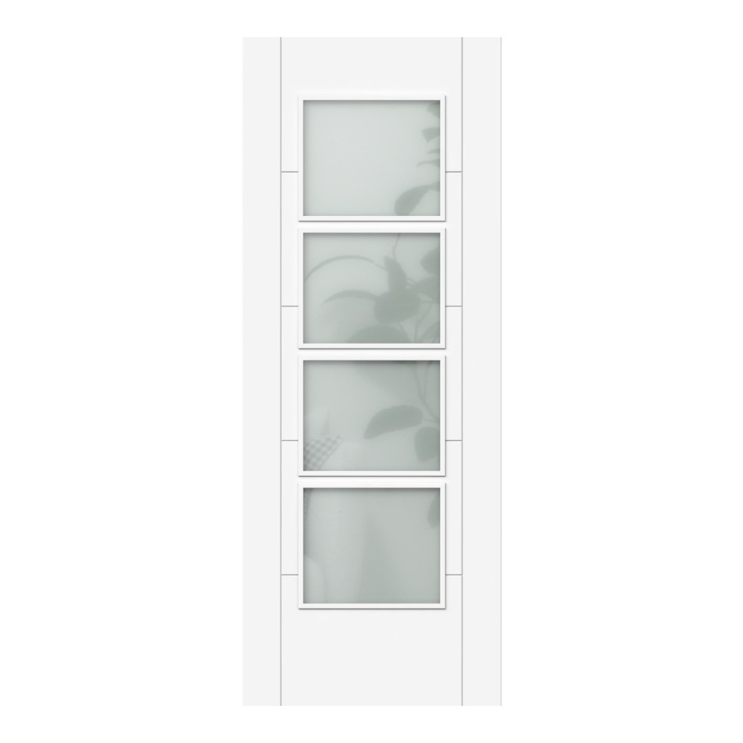 Iseo White 4 Light Frosted Glazed Prefinished Internal Doors