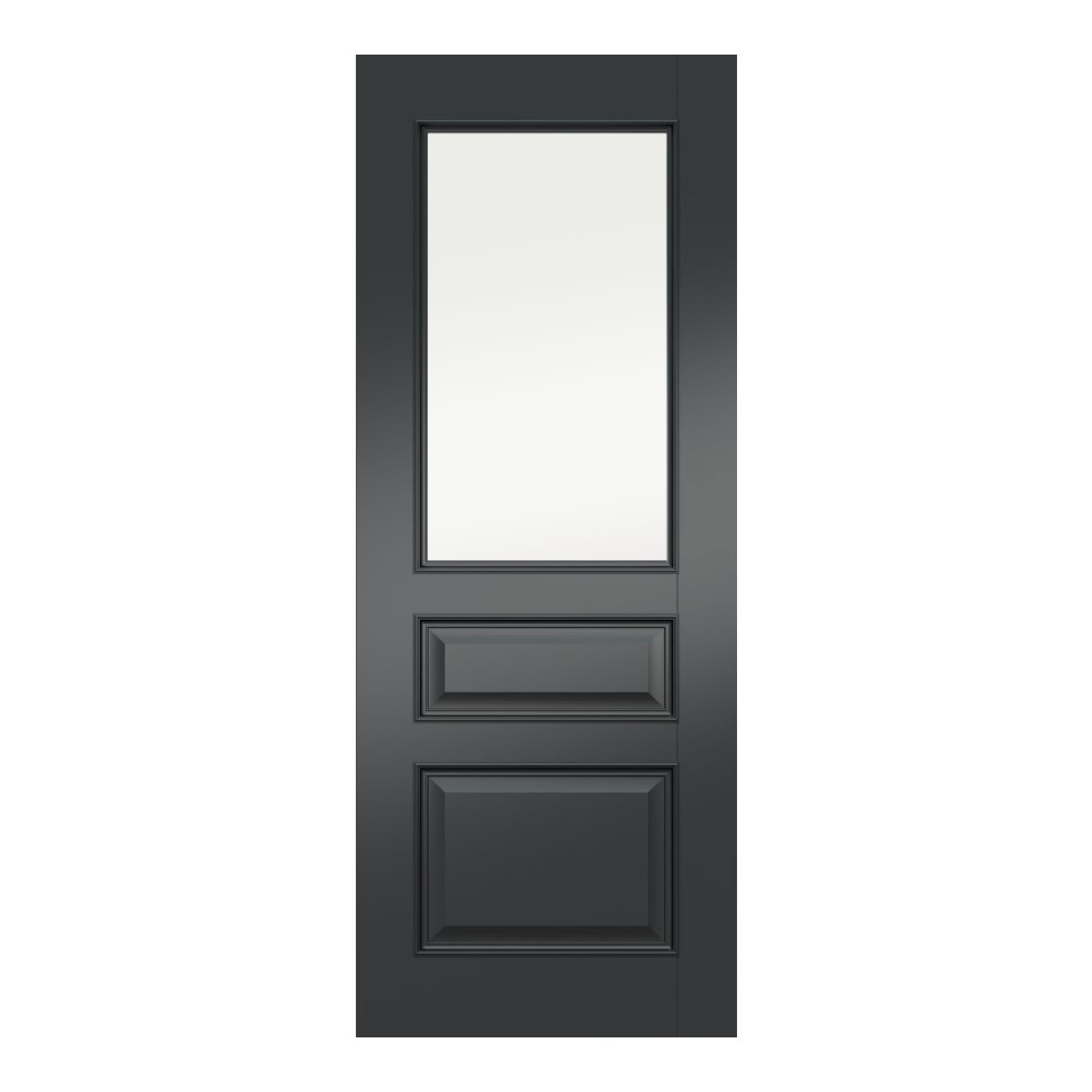 Kent Black Clear Glass Prefinished Doors