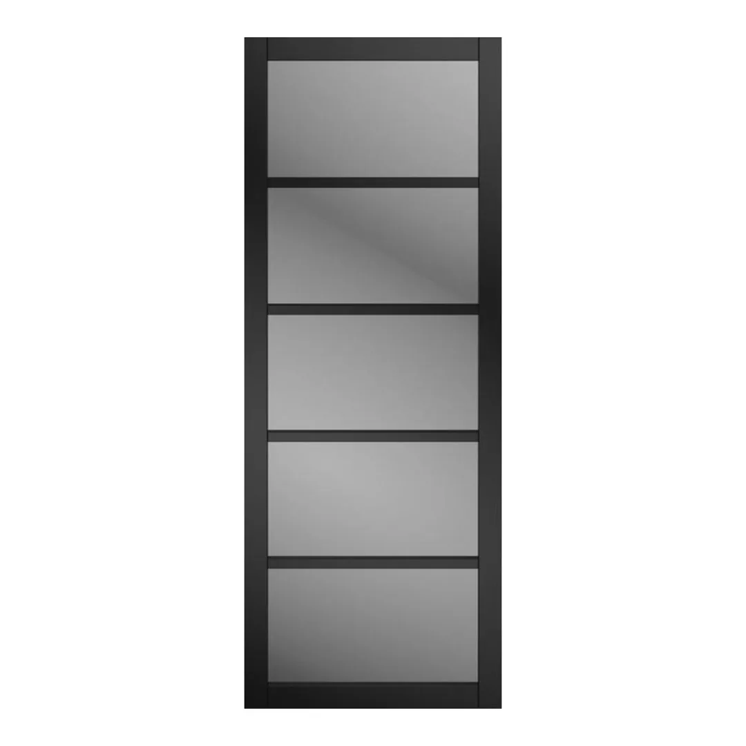 Lennox Black Clear Glazed Door