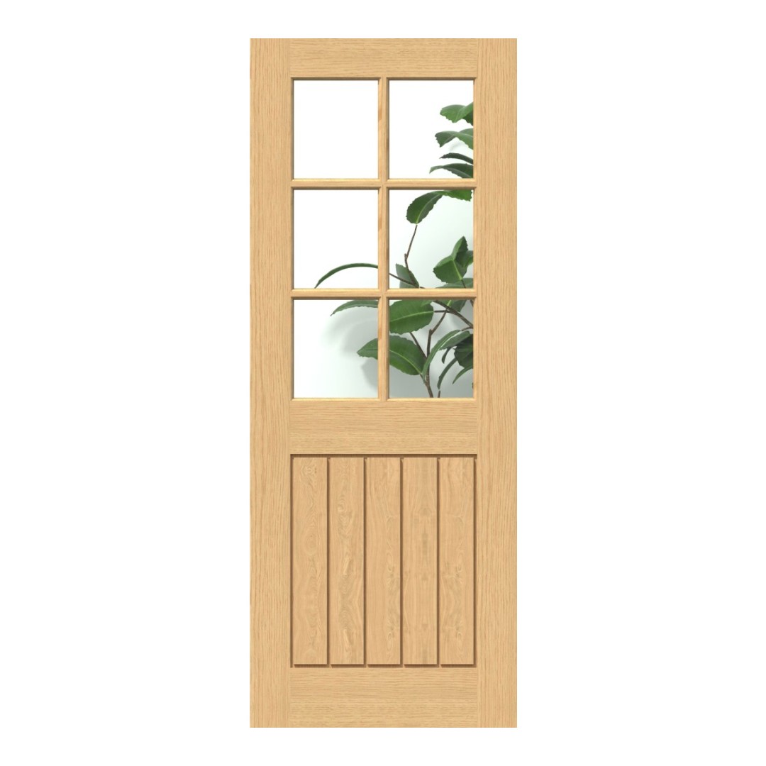 Mexicano Oak 6 Glazed - Pre-finished Doors