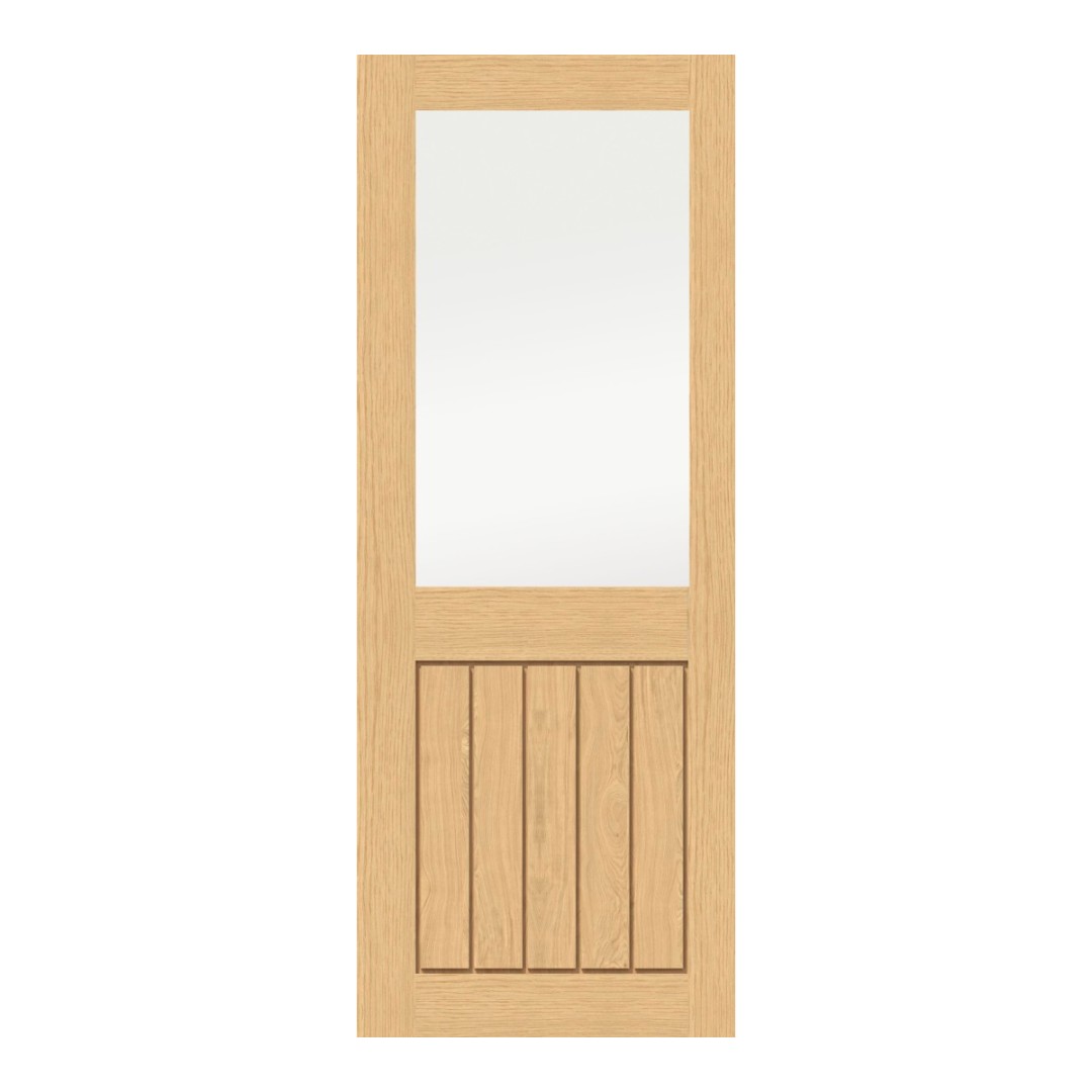 Mexicano Oak Half Light Clear - Prefinished Doors