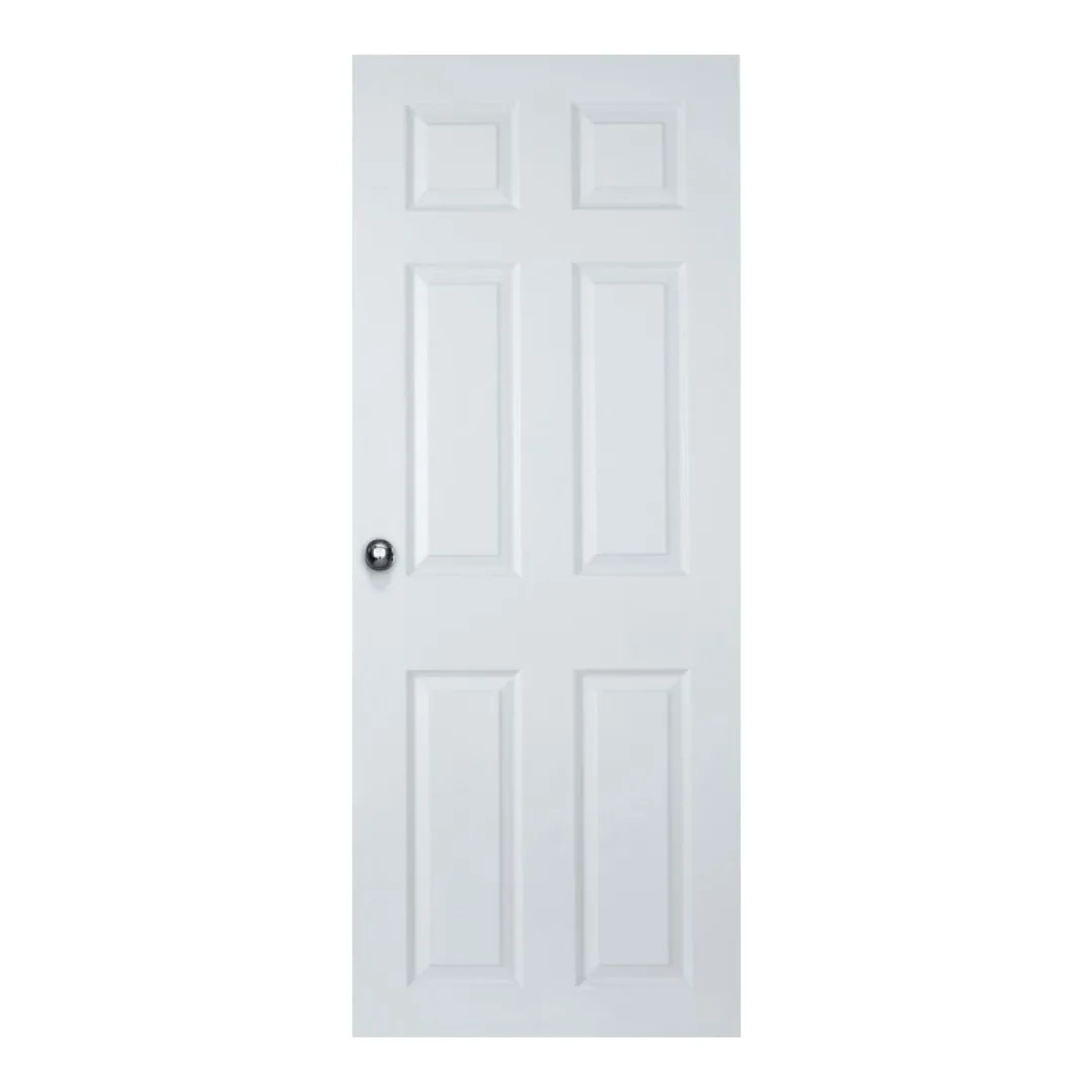 White Grained 6 Panel Moulded Door