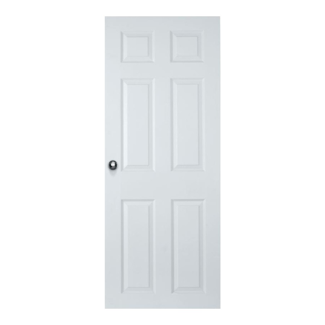 White Grained 6 Panel Moulded Door