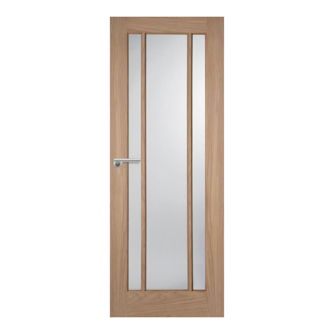 Worcester Oak 3 Panel Clear Glazed Door