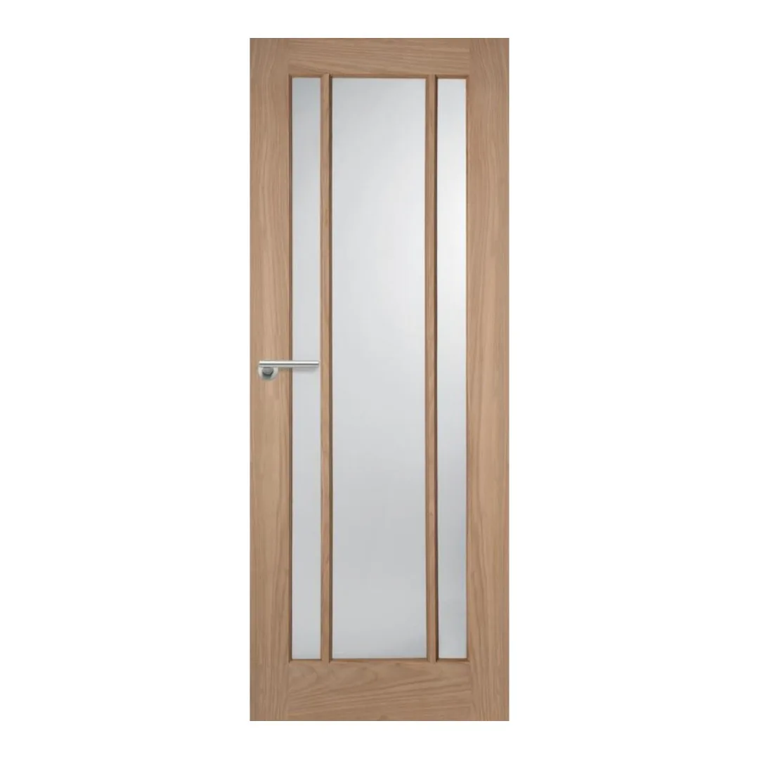 Worcester Oak 3 Panel Clear Glazed Door